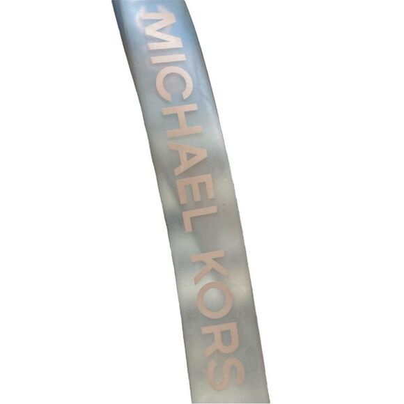 Michael Kors Cream/Beige/Blush Pink Logo Handle Tote Bag w/Logo Bag Charm - Picture 9 of 14